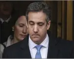  ??  ?? „ Michael Cohen pinned blame on Trump.