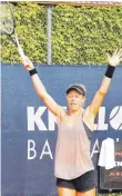  ??  ?? Jubel: Laura Siegemund nach dem verwandelt­en Matchball.