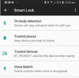  ??  ?? Smart Lock overrides locking in selected situations.
