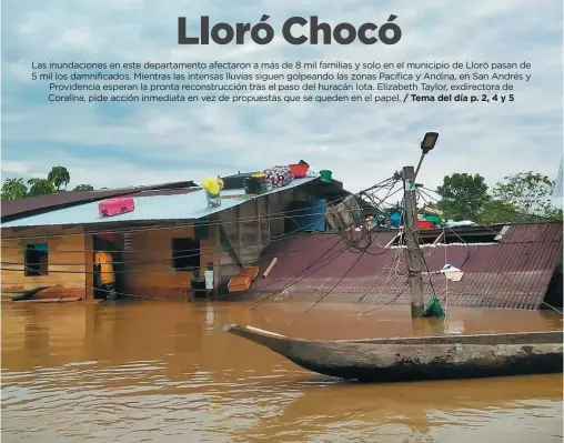  ?? / Cortesía ?? Las lluvias de la última semana dejaron bajo el agua corregimie­ntos como Boraudo, Chocó.