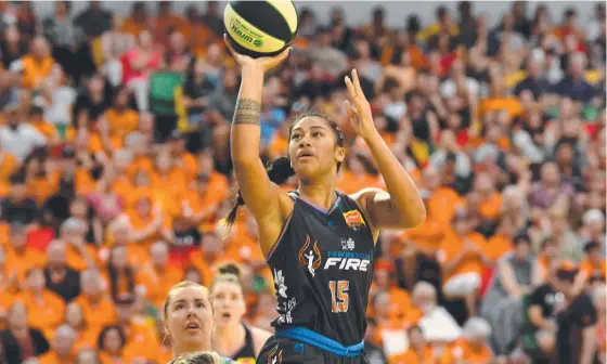  ?? Picture: Evan Morgan ?? Zitina Aokuso in action for Townsville Fire in the 2020 WNBL Grand Final against Southside Flyers.