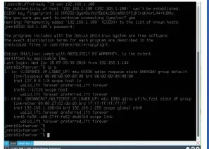  ??  ?? The first time you SSH into a machine, you’ll need to confirm the machine’s fingerprin­t. The ip command displays a lot informatio­n for few keystrokes.