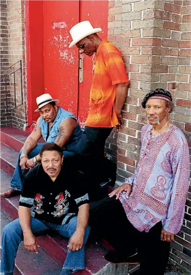  ??  ?? Art Neville, front, with brothers Aaron, Cyril and Charles.