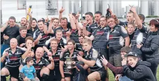  ?? Photo: DOUG FIELD/FAIRFAX NZ ?? Defending champions: Edendale celebrate after winning the division one club rugby final against DLS at Edendale last season.