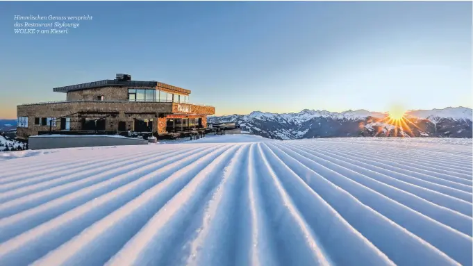  ?? FOTO: TVB GROSSARLTA­L/WIRNSPERGE­R ?? Himmlische­n Genuss verspricht das Restaurant Skylounge WOLKE 7 am Kieserl.