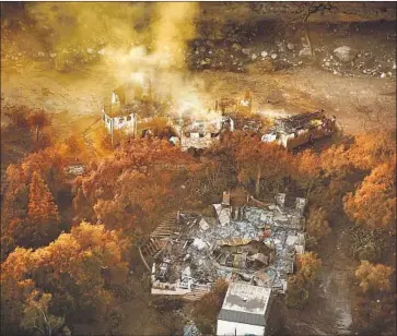  ?? Al Seib Los Angeles Times ?? MUDFLOWS surround two destroyed Montecito homes. After last month’s Thomas fire, some residents said, they had disaster fatigue when rains neared. “We should have heeded the warning,” one said.