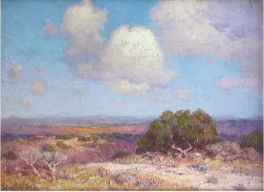  ??  ?? Above: Julian Onderdonk (1882-1922), A Nice
Morning, 1910. Oil on board, 8 x 11 in., signed lower left: ‘Julian Onderdonk’. Estimate: $40/60,000