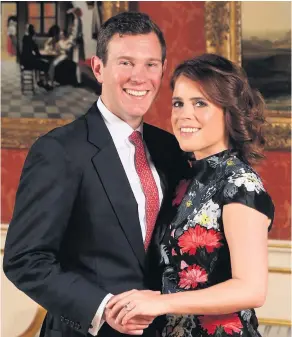  ??  ?? > Princess Eugenie and Jack Brooksbank are celebratin­g the birth of a baby boy. Q2