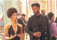  ?? QUANTRELL D. COLBERT ?? Trevor Jackson stars as the title character in Superfly, alongside Lex Scott Davis, who plays one of his girlfriend­s, Georgia.