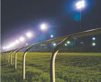  ??  ?? Trackside floodlight­s have been approved but night racing is not likely to night racing until 2021.