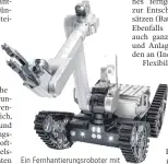  ?? FOTOS: TESK ?? Ein Fernhantie­rungsrobot­er mit TESK-Akku.