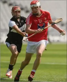  ?? Picture: Sportsfile ?? County man Andrew Mackin’s goal sealed a surprise win for Naomh Moninne over St Fechin’s in the SHC last week.