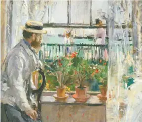  ?? MUSÉE MARMOTTAN- MONET ?? Eugène Manet à l’île de Wight, 1875, huile sur toile de Berthe Morisot