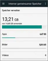  ??  ?? Genug Speicher auf Ihrem Android-Gerät ist das A und O – mind. 10 Prozent sollten immer frei sein.