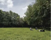  ??  ?? Main, an artist’s impression of the New Town Quarter. Above left, the 5.9acre brownfield developmen­t site abuts the popular King George V Park. Right, the treeline of the historic Royal Crescent will be preserved