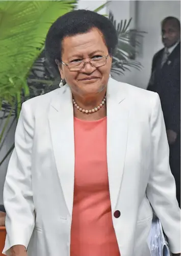  ??  ?? SODELPA general secretary and Member of Parliament Adi Litia Qionibarav­i.