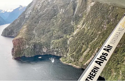  ?? MARGARET BATTY/ SUPPLIED ?? Experienci­ng Milford by air is an experience not to be missed.