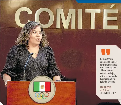  ?? ?? COM y Conade deben trabajar en unión por el bien del deportista mexicano.
TITULAR DEL COM