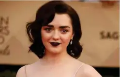  ?? File/tribune News Service ?? Maisie Williams arrives at the 23rd Annual Screen Actors Guild Awards at the Shrine Auditorium in Los Angeles.