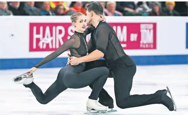  ?? FOTO: GRAHAM HUGHES/THE CANADIAN PRESS/AP ?? Minerva-Fabienne Hase und Nikita Volodin zeigten eine starke Kür bei der WM.