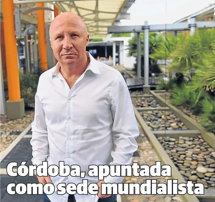  ?? (FACUNDO LUQUE) ?? Carlos Javier Mac Allister. “Está la firme decisión de una postulació­n para 2030. Y es lógico que Córdoba será uno de los primeros lugares que pensaría con Buenos Aires”, dijo.