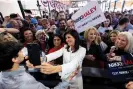  ?? Photograph: Mic Smith/ AP ?? Nikki Haley greets supporters in Charleston in February.