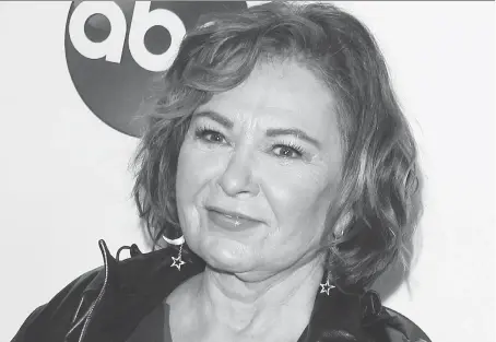  ?? WENN.COM ?? In an interview released Sunday, Roseanne Barr says she didn’t know the former Obama adviser she compared to an ape is a black woman.