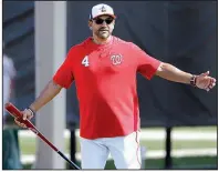  ?? AP/JEFF ROBERSON ?? Washington Nationals Manager Dave Martinez is not shying away from challenges going into the 2019 season. “Sometimes you need to have a tough conversati­on or face a tough situation and take it head on,” he said.