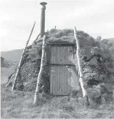  ??  ?? A rough hut used by the indigenous Sami people. In summer, the semi-nomadic Sami round up and identify young reindeer. In fall, hunting season begins.