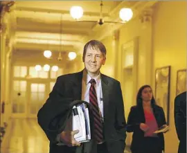  ?? Alex Wong Getty Images ?? A LETTER written by Richard Cordray, director of the Consumer Financial Protection Bureau, is the latest salvo in his battle with Rep. Jeb Hensarling.