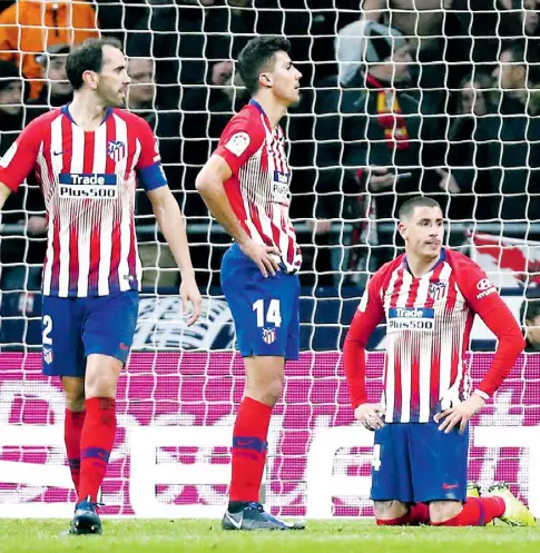  ?? Reuters ?? El Girona dio la sorpresa en la Copa del Rey al eliminar de visitante al Atlético de Madrid.