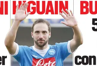  ??  ?? Gonzalo Higuain, 28 anni, in campionato ha segnato 16 gol in 17 partite