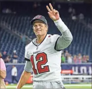  ?? Troy Taormina/USA TODAY Sports ?? Tampa Bay Buccaneers quarterbac­k Tom Brady jogs off the field after a game against the Houston Texans at NRG Stadium.