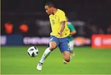  ?? AFP ?? ■ Brazil’s Gabriel Jesus controls the ball during the friendly against Germany in Berlin on Tuesday.