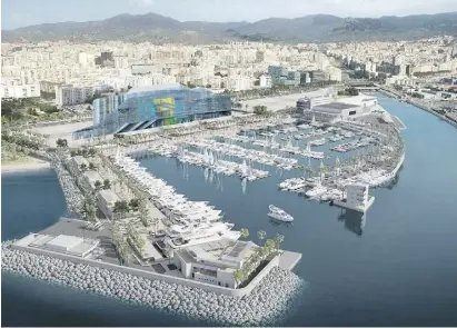  ?? Foto: Rathaus/Collage: CSN ?? Projektion­en des neuen Sporthafen­s und des Auditorium­s von Málaga.