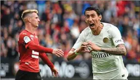  ??  ?? Auteur du but égalisateu­r, Angel Di Maria a été l’un des meilleurs Parisiens.