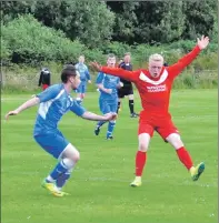  ?? 20_c31friendl­y01 ?? Man of the match, Daniel Docherty, in action.