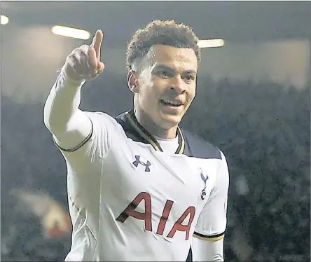  ?? PICTURE: BACKPAGEPI­X ?? HOT SPUR: Dele Alli has been in sparkling form for Tottenham Hotspur this season.