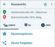  ??  ?? Die Navigation­sApp Sygic zeigt – auf Wunsch – Freunden und Verwandten, wo man sich gerade befindet und wann man voraussich­tlich am Ziel ankommt.