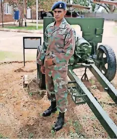  ?? |
Supplied ?? VISHAY Singh, a trainee officer in the SANDF, died last week.