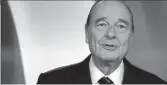  ??  ?? Ish- presidenti i Francës, Jacques Chirac