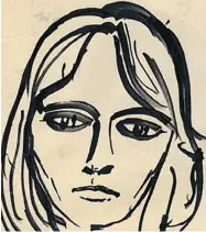  ?? BONHAMS ?? This sketch of Assia Wevill is one of the items being withdrawn from the Bonhams auction of David Wevill’s work.