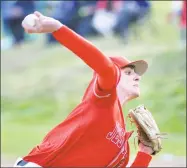  ?? Bob Luckey Jr. / Hearst Connecticu­t Media ?? Fairfield Prep’s Alexey Linsenmeye­r pitches against Greenwich in the FCIAC-SCC Challenge on Friday. The Jesuits won 5-1.