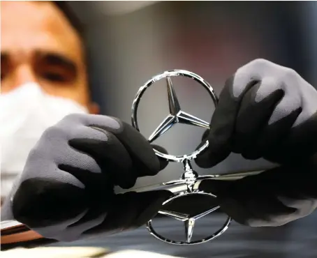  ?? AP ?? Mercedes-Benz sales rebounded in the third quarter, assisted by the large number of hybrid and electric cars it has sold.