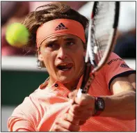  ?? AP/ALESSANDRA TARANTINO ?? Second-seeded Alexander Zverev of Germany needed five sets Wednesday to beat Serbia’s Dusan Lajovic in second-round men’s singles action at the French Open in Paris.