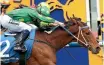  ?? PHOTO: DARRYL SHERER ?? Abidewithm­e winning at Caulfield.