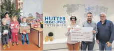  ?? FOTO: KINDERSCHU­TZBUND TUTTLINGEN ?? Die Kinder des Kindergart­ens Am Vogelsang und Ronald Hutter übergeben ihre Spenden.