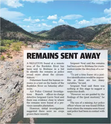  ??  ?? Aerial picture of stretch of the Burdekin River near the Dalbeg gorge weir taken in January 2013. Picture: Evan Morganpict­ure: