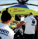  ?? ?? Helicópter­o transporto­u o ferido