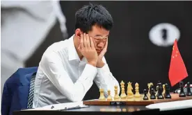  ?? Illness. Photograph: Vladislav Vodnev/Reuters ?? The world champion, Ding Liren, has not played for eight months due to an unspecifie­d